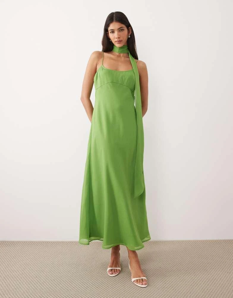 asos design scoop neck midi satin slip dress ASOS DESIGN satin scoop neck maxi slip dress in burgundy