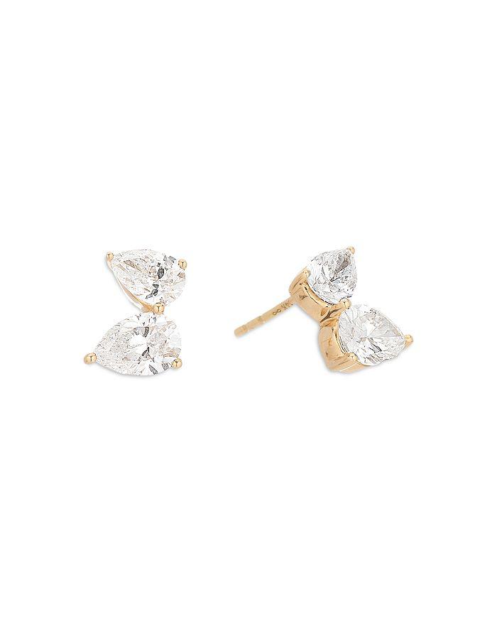 Adina Reyter 14K Yellow Gold Lab Grown Diamond Petal Stud Earrings