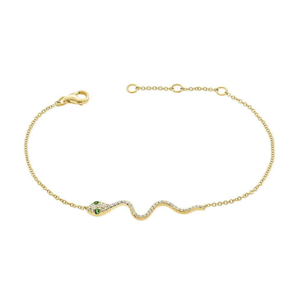 Sabrina Designs 14k Gold & Diamond Snake Bracelet