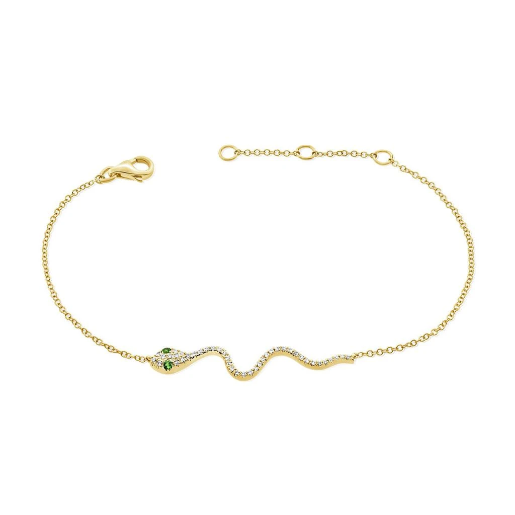 Sabrina Designs 14k Gold & Diamond Snake Bracelet 1