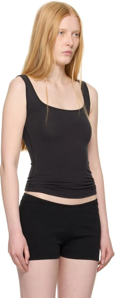 SKIMS Black Cotton Jersey Tank Top 2