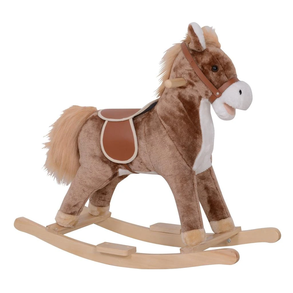 BreeBe Toddler Rocking Horse with Soft Plush Body