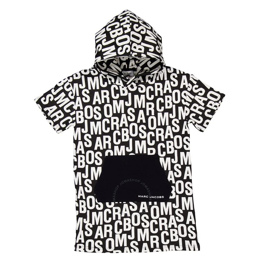 Marc Jacobs Girls All-Over Logo Print Cotton-Blend Dress 1