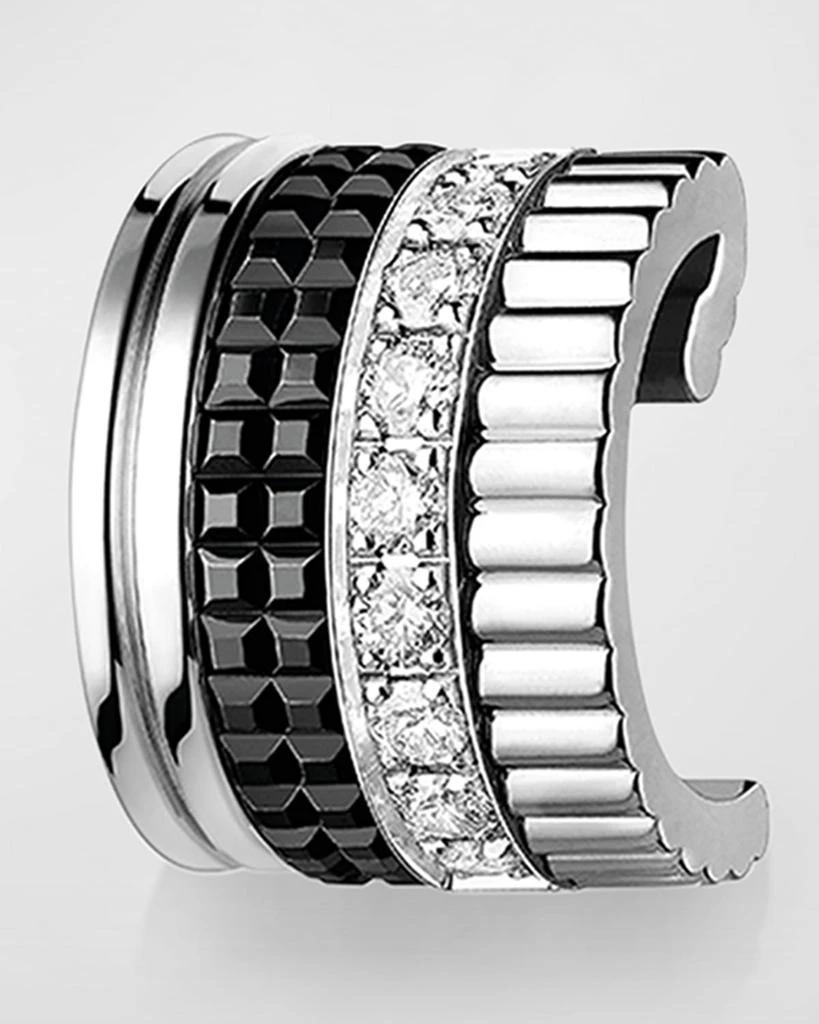 Boucheron Quatre 18K White Gold Diamond Black Edition Single Clip Earring 1