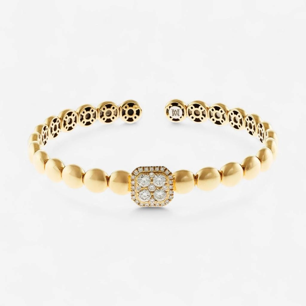Alberto Milani Alberto Milani Via Senato 18K Yellow Gold Diamond Cuff Bracelet G0048E-6.5