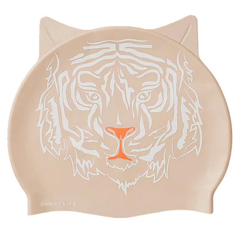 Sunnylife Tully the tiger swimming cap in beige