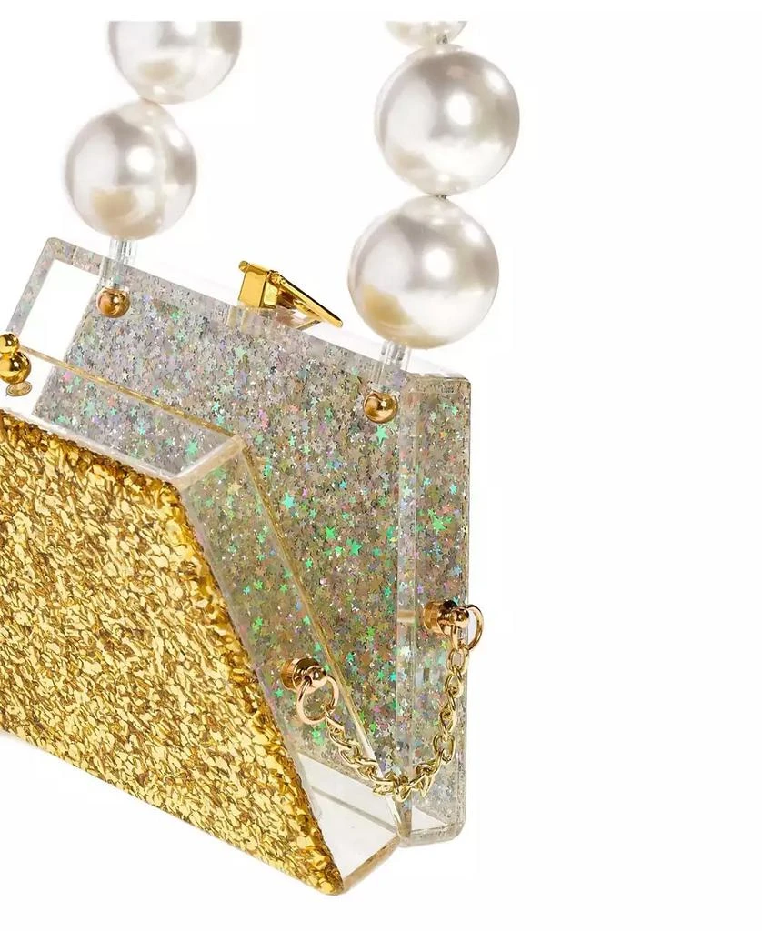 Milanblocks Forever Love Glitter Top Handle Acrylic Clutch 3