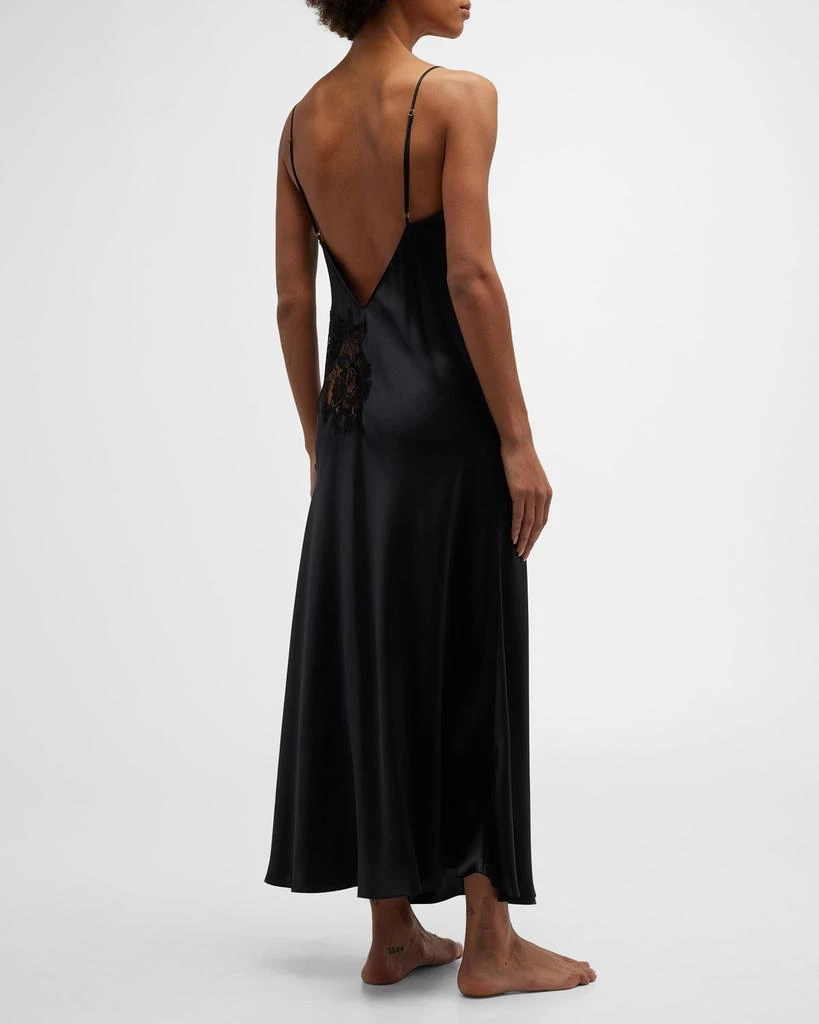 Christine Lingerie Diva Lace-Trim Charmeuse Gown 6