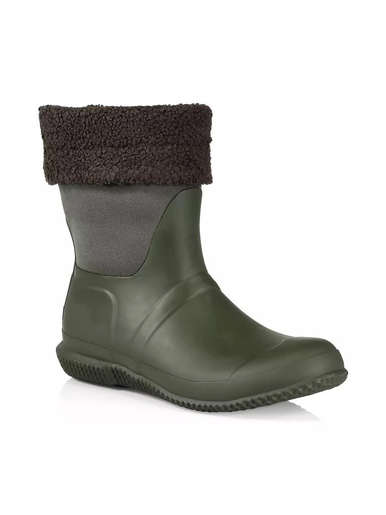 Hunter Roll Top Rubber & Neoprene Faux-Sherpa-Lined Boots 2