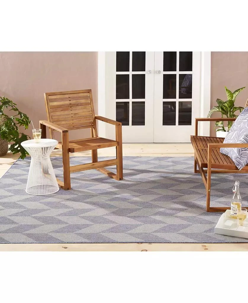 Nicole Miller Patio Country Calla Blue 5'2" x 7'2" Outdoor Area Rug 2