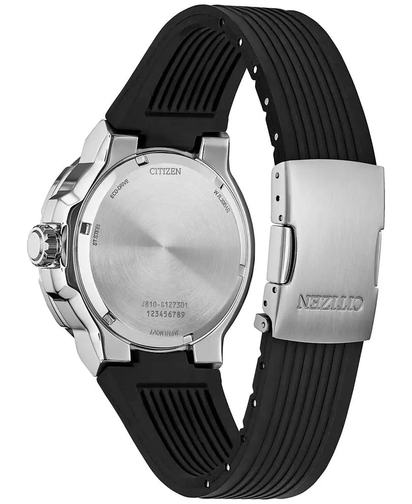 Citizen Eco-Drive Men's Black Polyurethane Strap Watch 46mm 3
