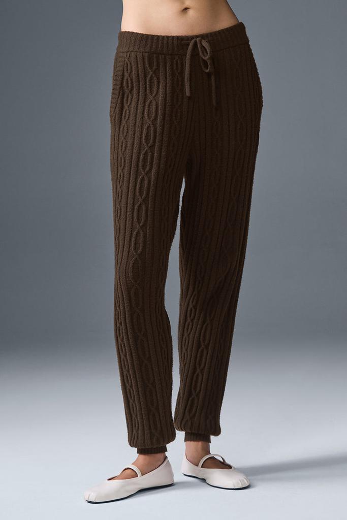 Alo Cable Knit Winter Bliss Pant - Light Cocoa