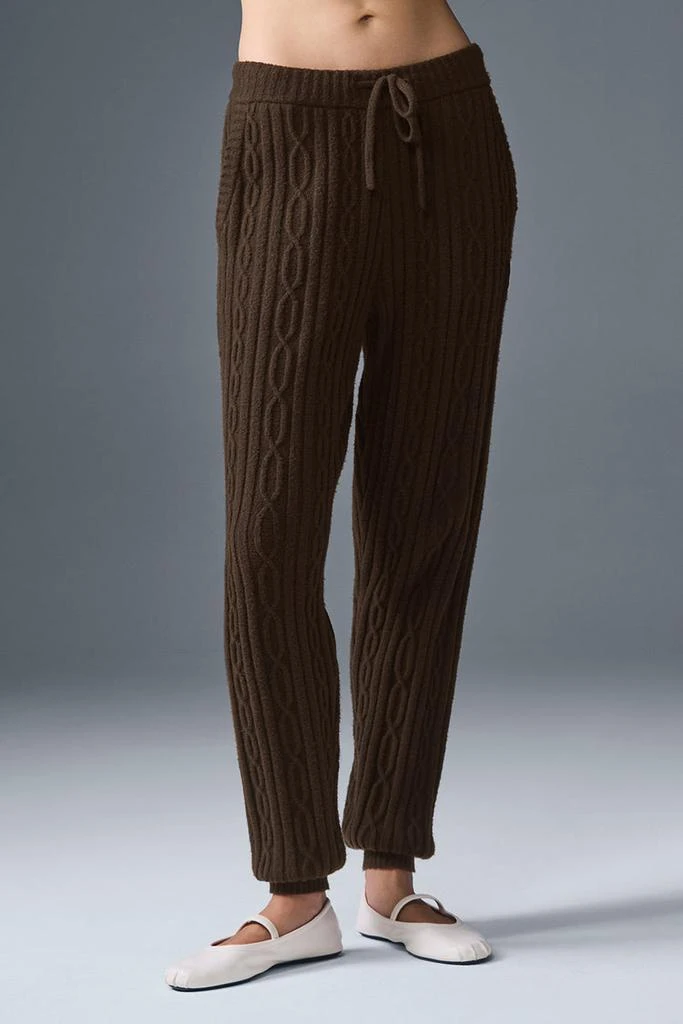 Alo Cable Knit Winter Bliss Pant - Light Cocoa 1