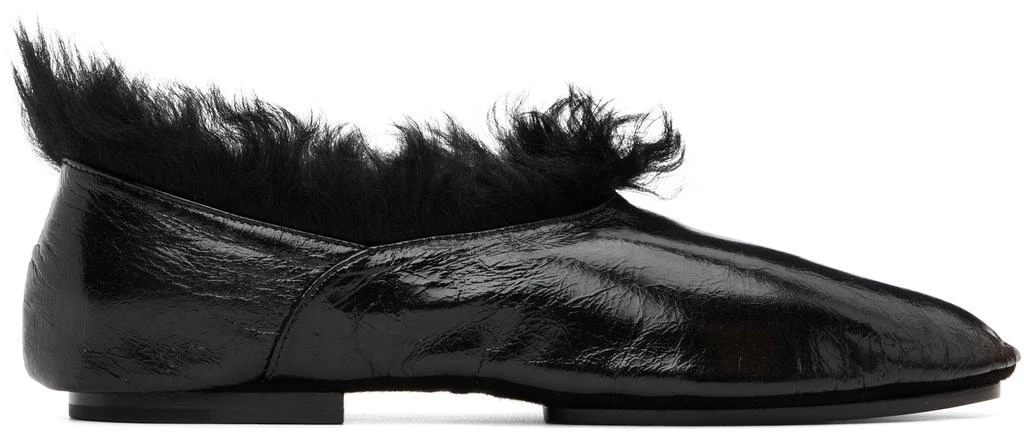 Jil Sander Black Deerskin Slippers 1