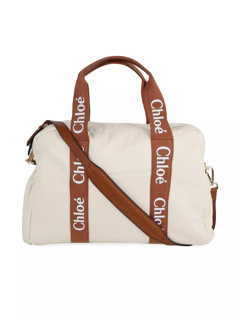 Chloé Logo Cotton & Leather Changing Bag 2