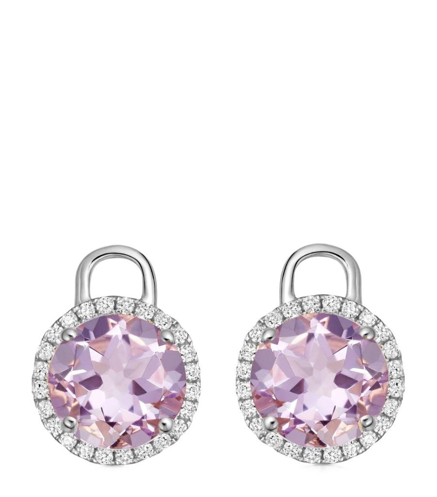 Kiki McDonough White Gold, Diamond and Lavender Amethyst Grace Detachable Drops