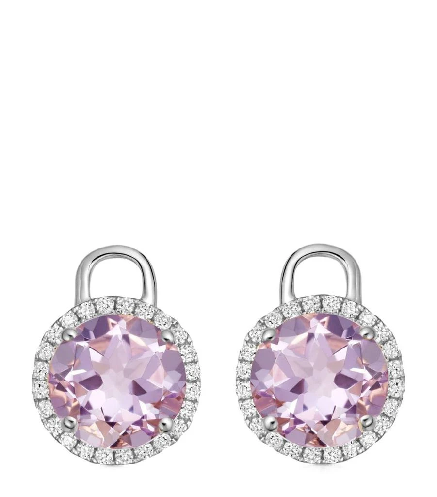 Kiki McDonough White Gold, Diamond and Lavender Amethyst Grace Detachable Drops 1