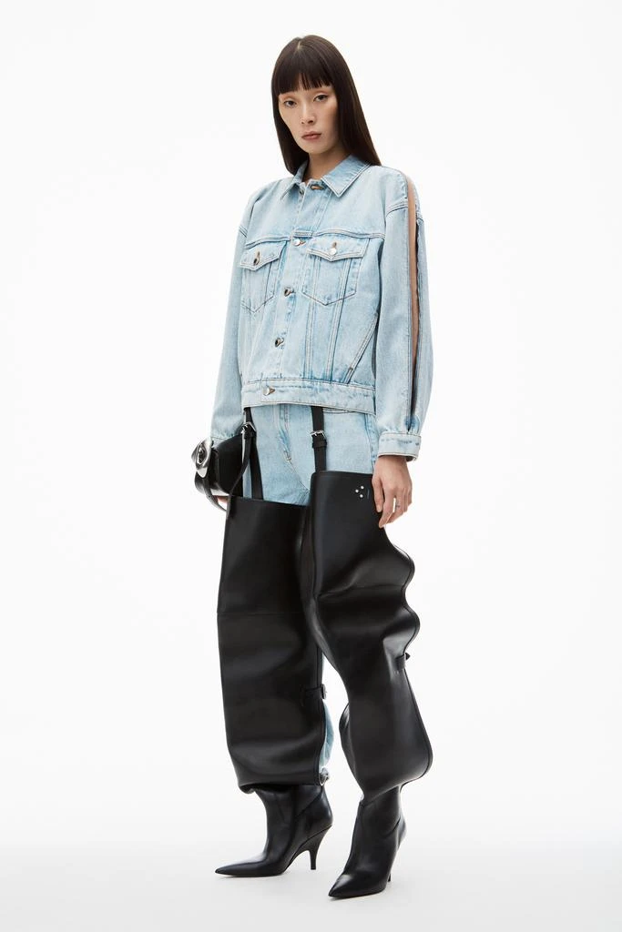 Alexander Wang Zipped Sleeve Trucker Jacket in Denim 1