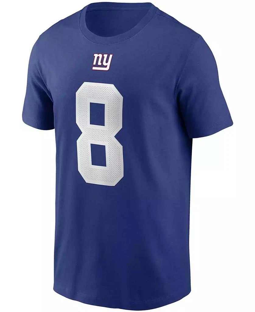 NIKE Men's Daniel Jones Royal New York Giants Name and Number T-shirt 2