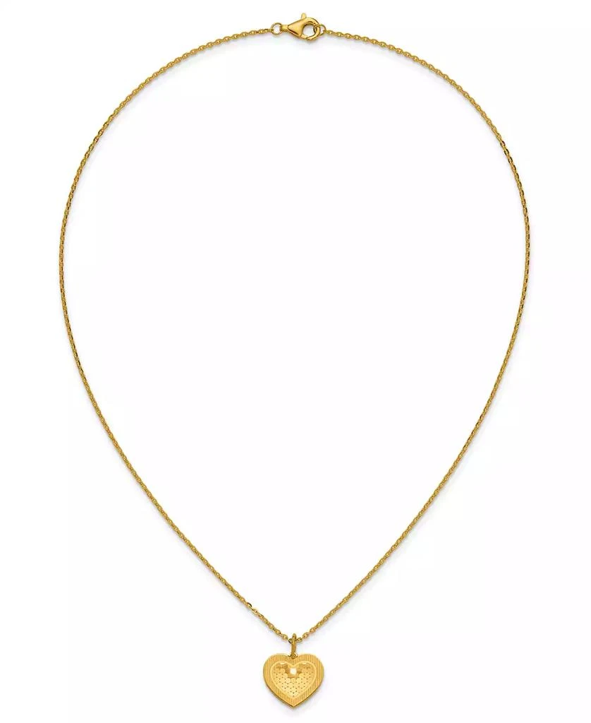 Macy's Heart Cable Chain Pendant Necklace in 24k Yellow Gold 3