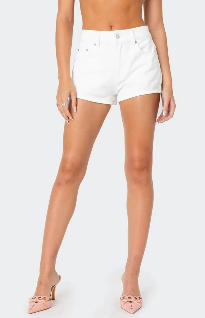 Edikted Bow Pocket Washed Denim Shorts 2