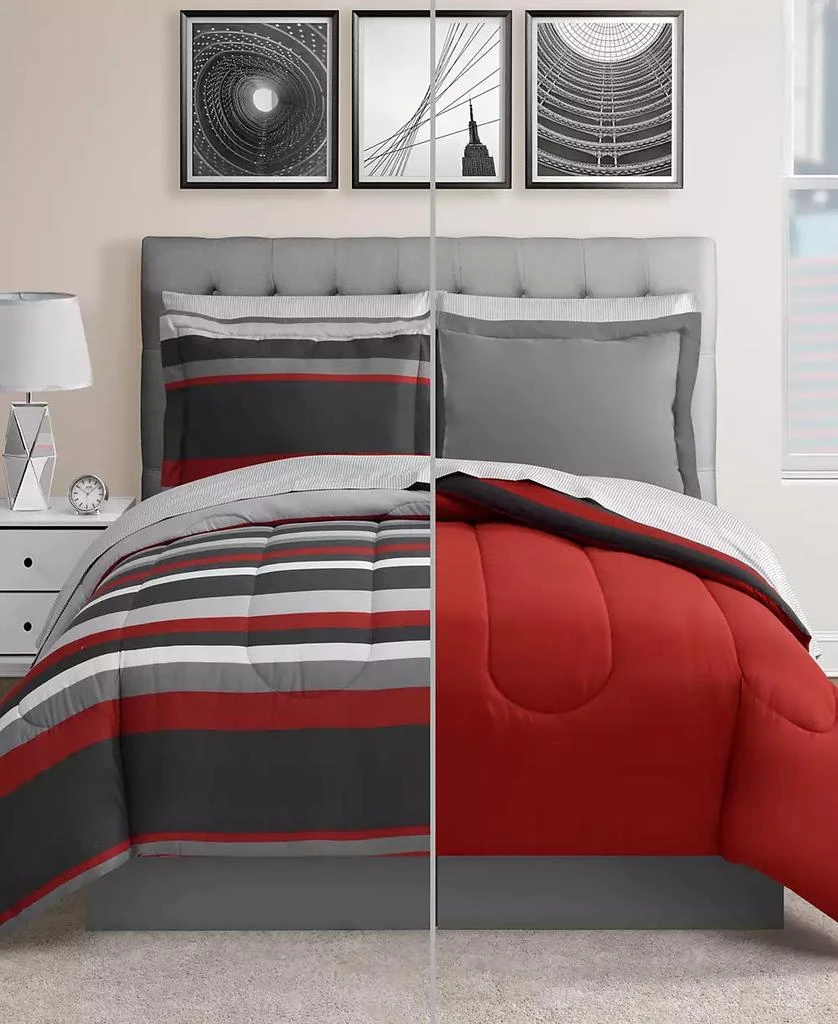 Fairfield Square Collection Austin Stripe/Solid Reversible 8 Pc. Comforter Set, Exclusively at Macy’s 4