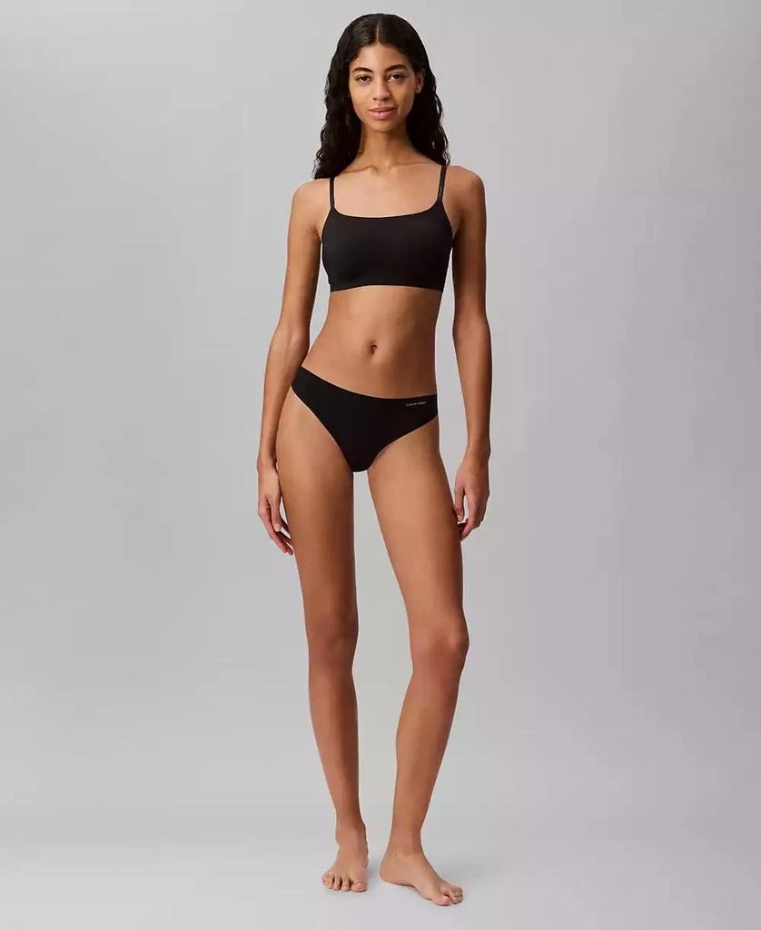 Calvin Klein Women's Invisibles Microfiber Stretch Thong Underwear D3428 5