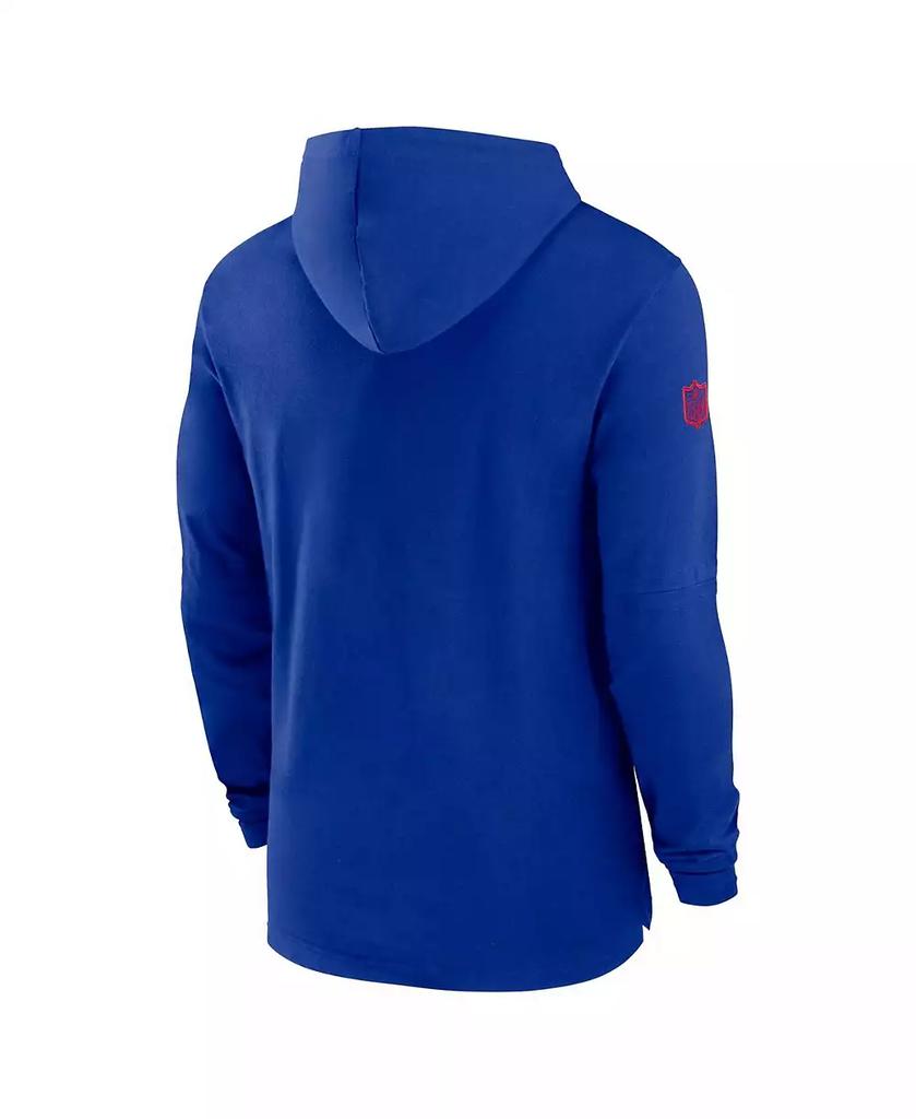 NIKE Men's Royal Buffalo Bills Sideline Hoodie Performance Long Sleeve T-Shirt