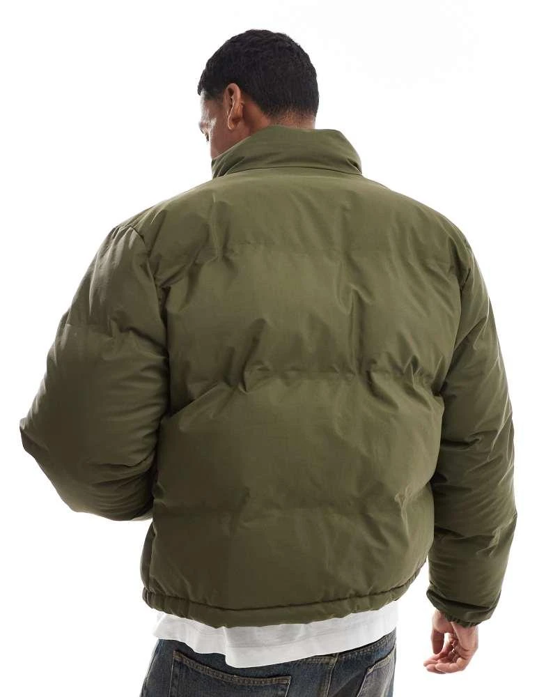 ASOS ASOS DESIGN cropped puffer jacket in green 2