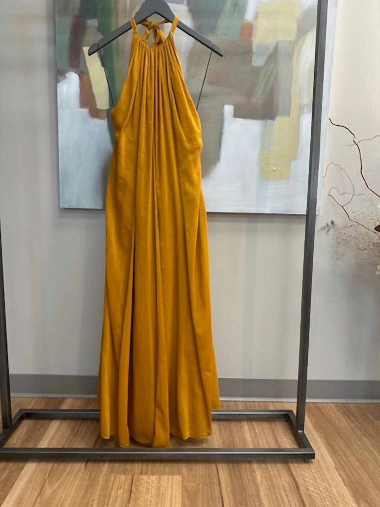 slim fit dress slacks Fortuna One Shoulder Split Maxi Dress Black/Gold– Selfie Leslie main image 1