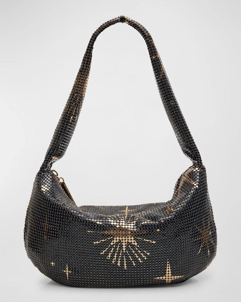 Whiting 
Davis Diana Star-Print Mesh Hobo Bag 1