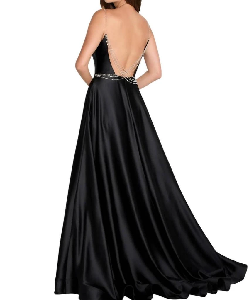 Ellie Wilde Sweetheart Neckline Scoopback Dress In Black 2