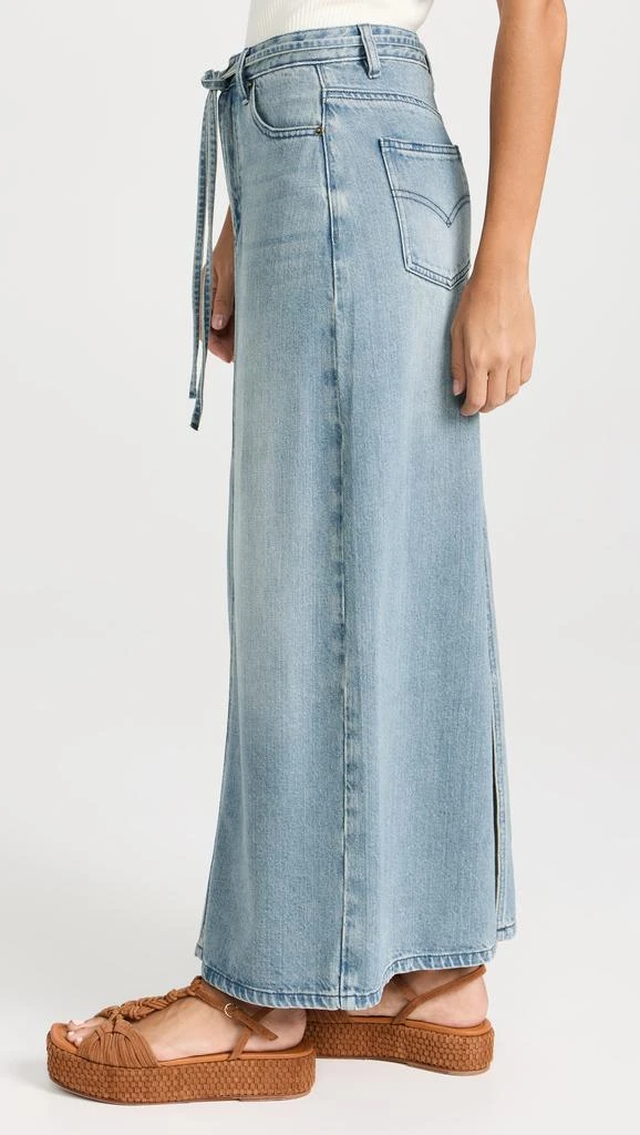 Pixie Market Maxi Belt Tie Denim Skirt 3