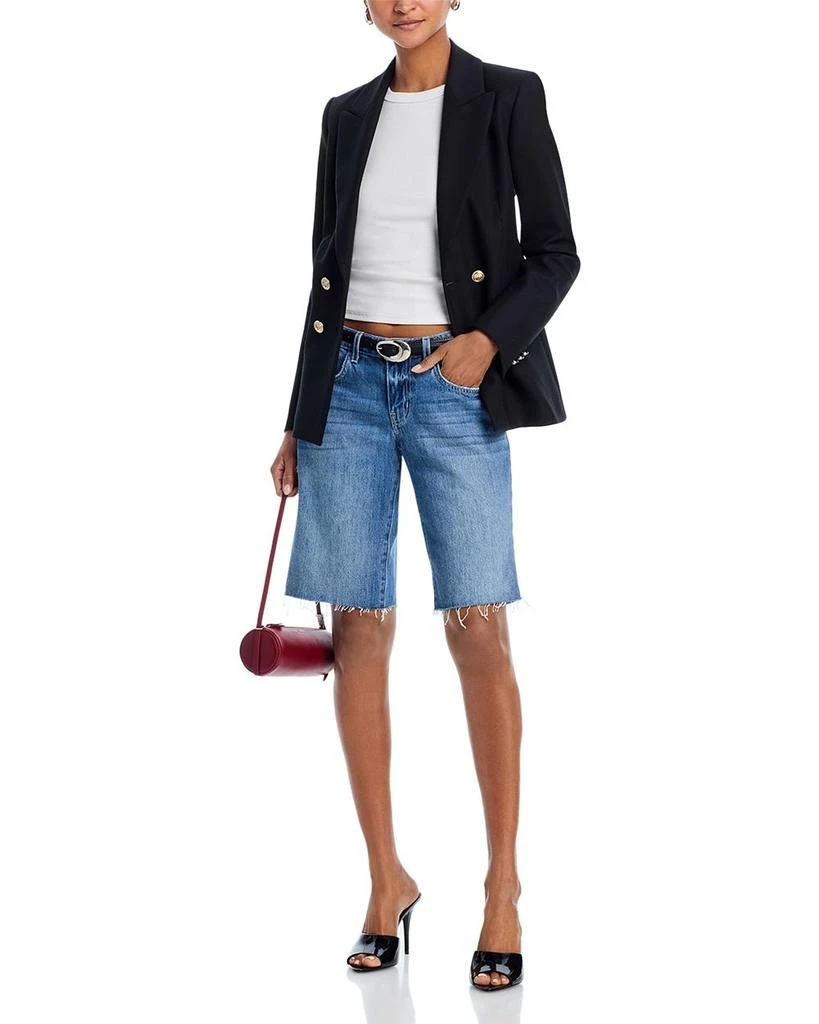 L'Agence Elise Low Rise Denim Bermuda Shorts 2