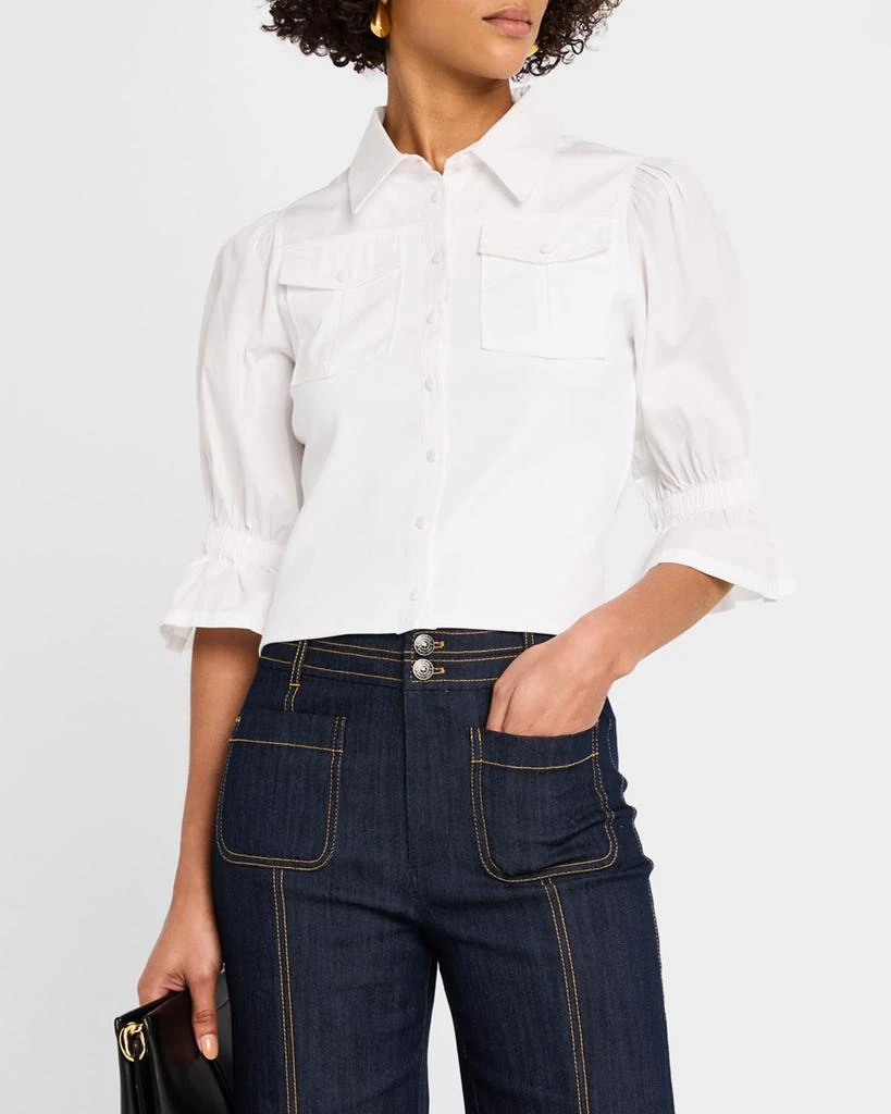 Cinq a Sept Lyric Puff-Sleeve Top 4