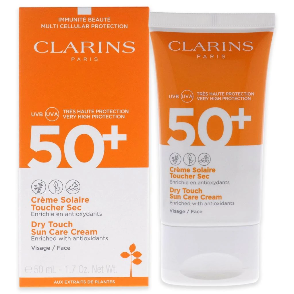Clarins Dry Touch Sun Care Cream SPF 50 by  for Unisex - 1.7 oz Sunscreen 1