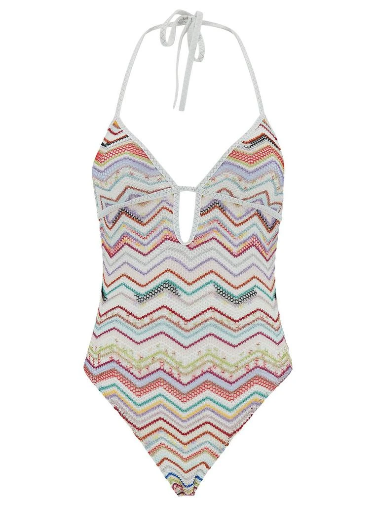 Missoni Missoni Zigzag Crochet One-Piece Swimsuit 1