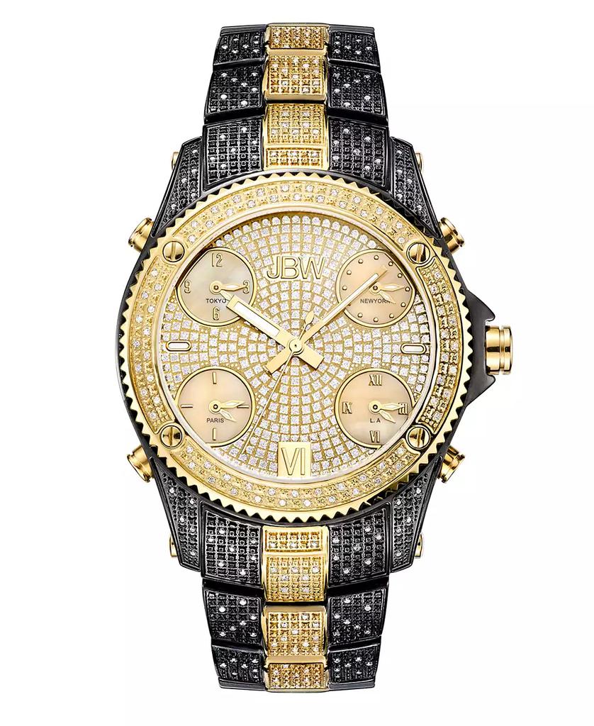 Jbw Men's Jet Setter Diamond (2 ct.t.w.) Black Ion-Plated Stainless Steel Watch