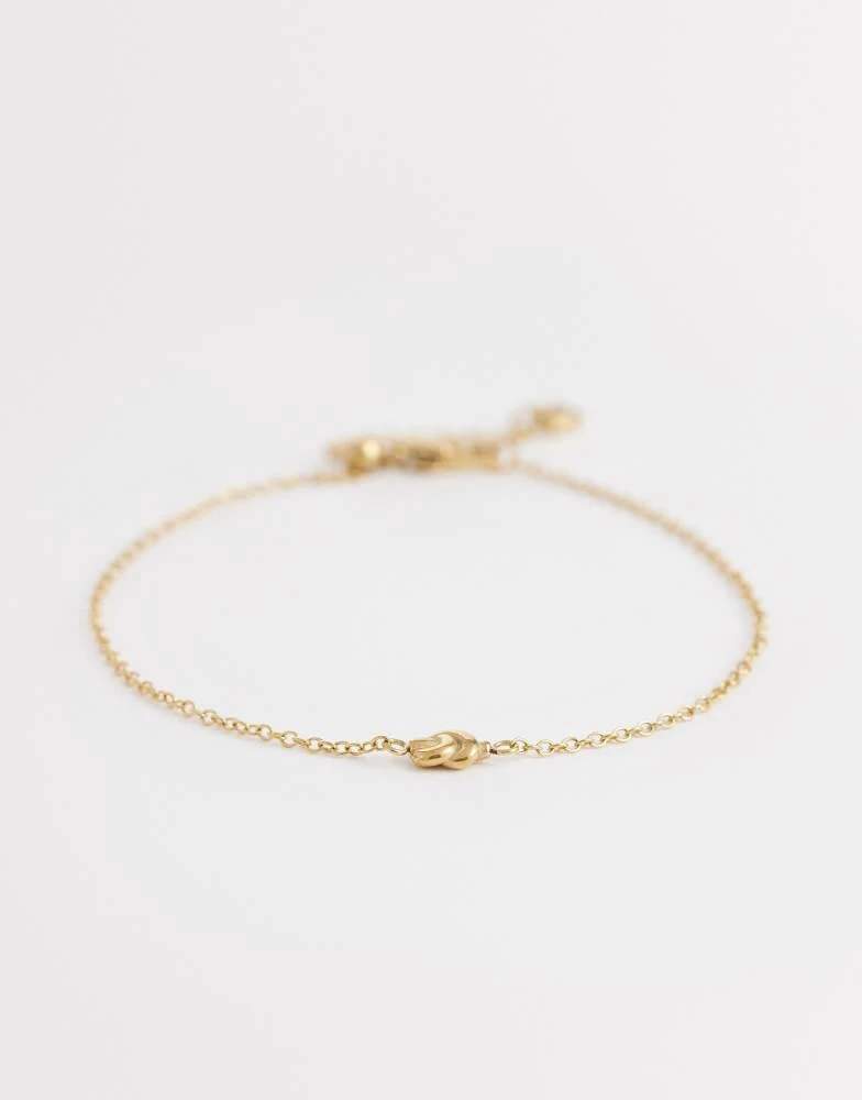 Abbott Lyon Abbott Lyon made mine mini knot bracelet in 18k plated stainless steel in gold