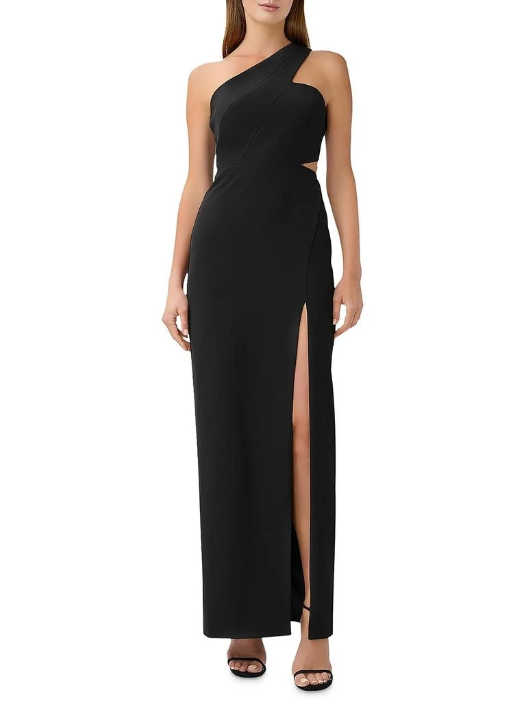 Aidan Mattox Womens Cut-Out One Shoulder Formal Dress 1