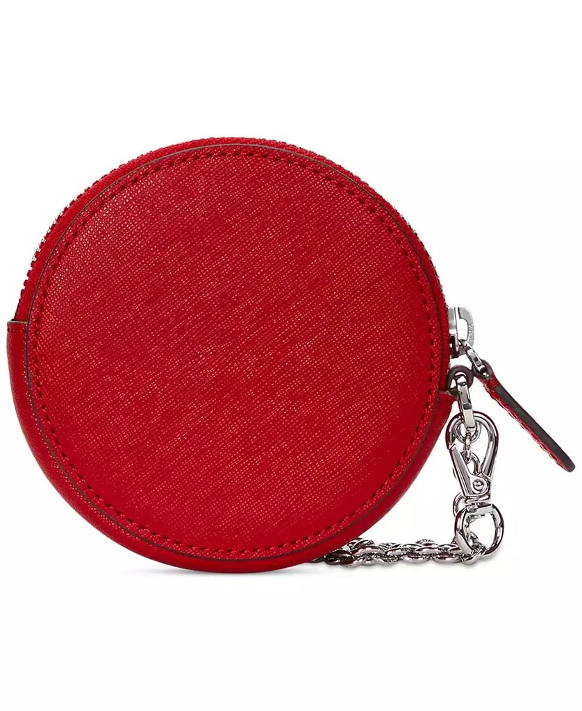Ralph Lauren Crosshatch Leather Small Round Pouch 3