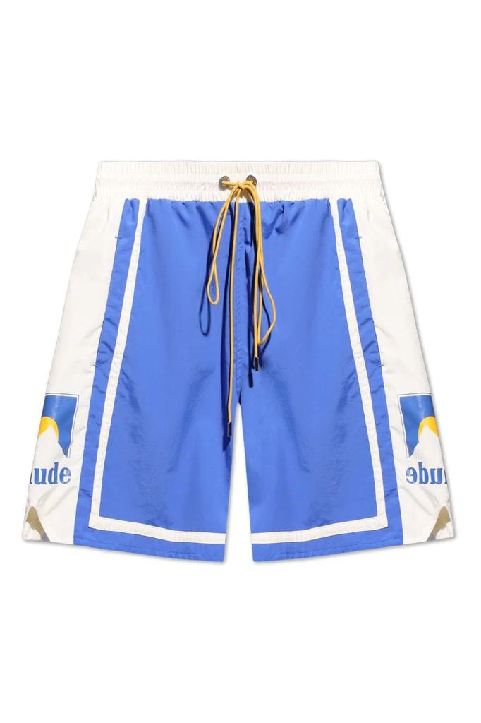 Rhude Rhude Logo-Print Drawstring Track Shorts 1