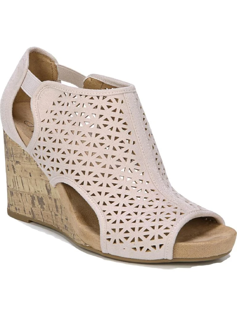 LifeStride Hinx 2 Womens Cut-Out Slip On Wedge Heels 4