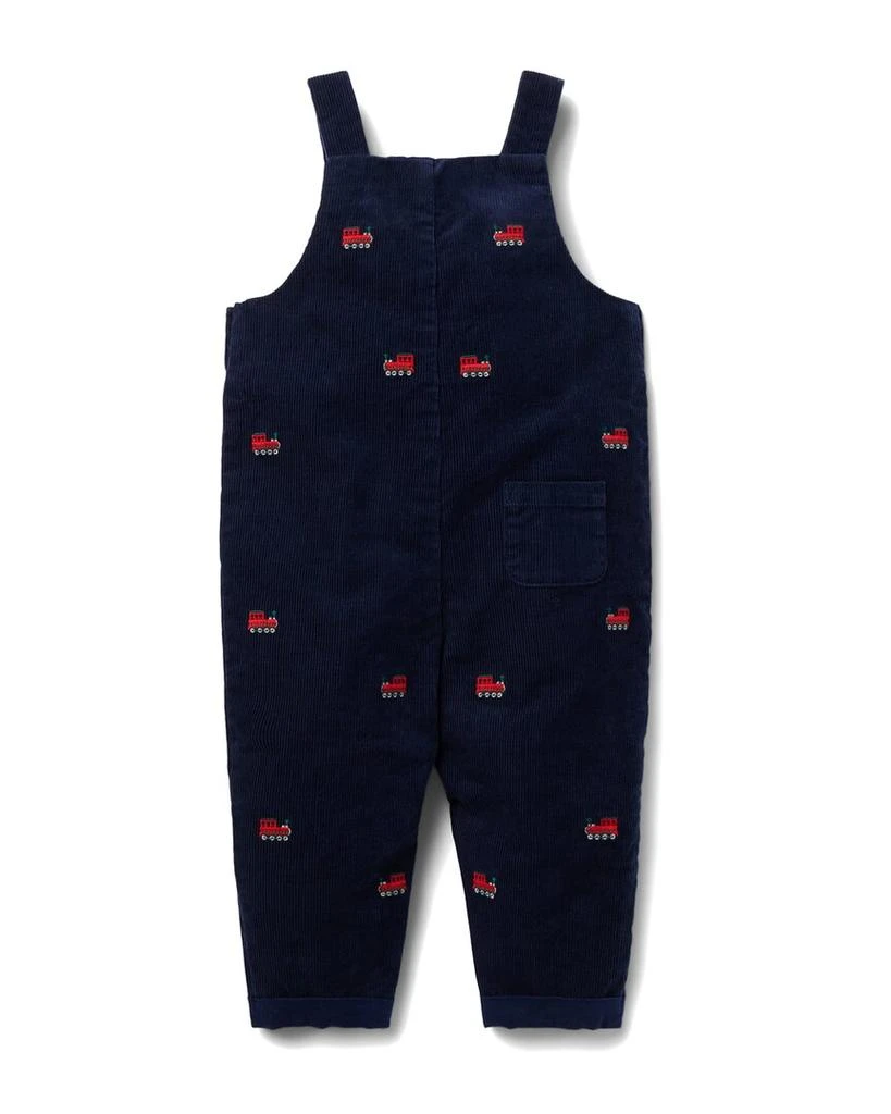 Janie and Jack Janie and Jack Baby Embroidered Train Corduroy Overall 2