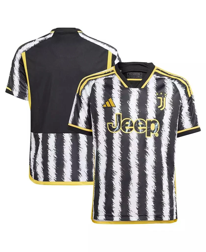 adidas Big Boys and Big Girls Black Juventus 2023/24 Home Replica Jersey 1