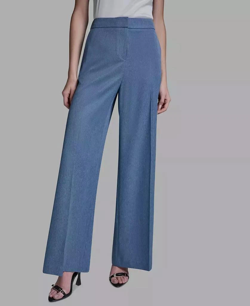 BCBG Women
s High-Rise Denim Wide-Leg Pants