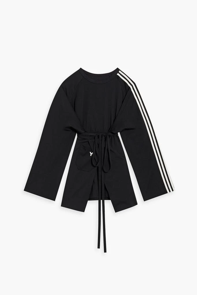 Y-3 Printed tech-jersey wrap top 1