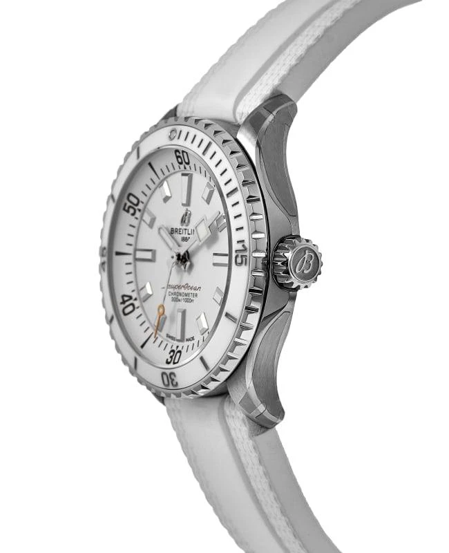 BREITLING Breitling Superocean Automatic 36 White Dial Rubber Strap Women's Watch A17377211A1S1 3