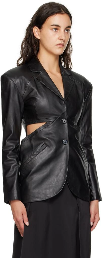 Han Kjobenhavn Black Cutout Leather Jacket 2