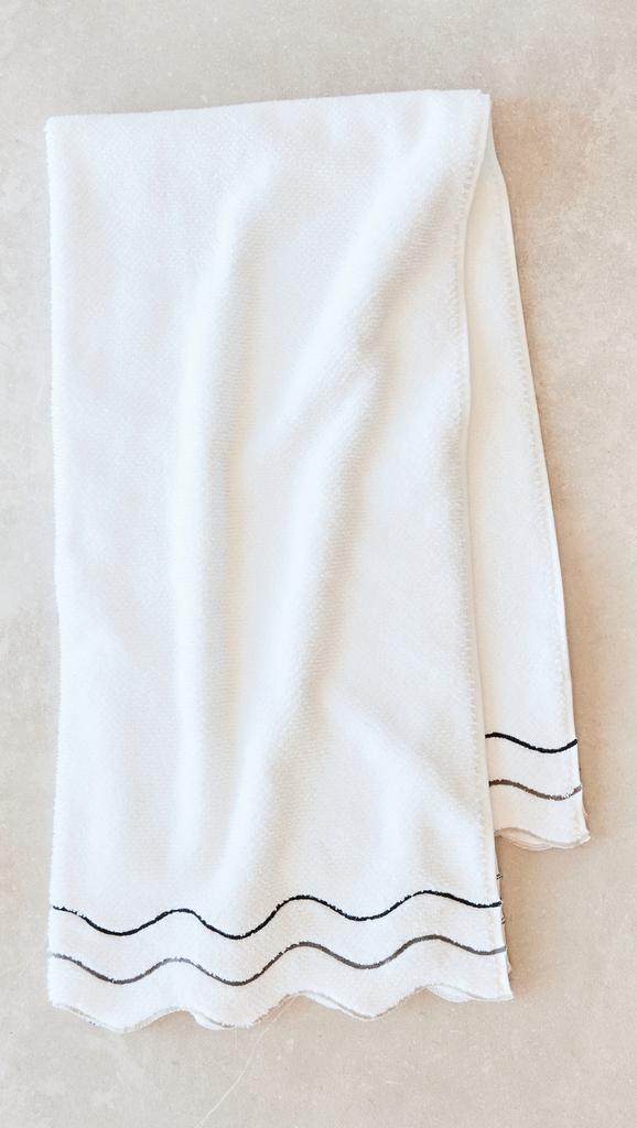 Kassatex Shopbop x Scalloped Bath Towel Set of 2